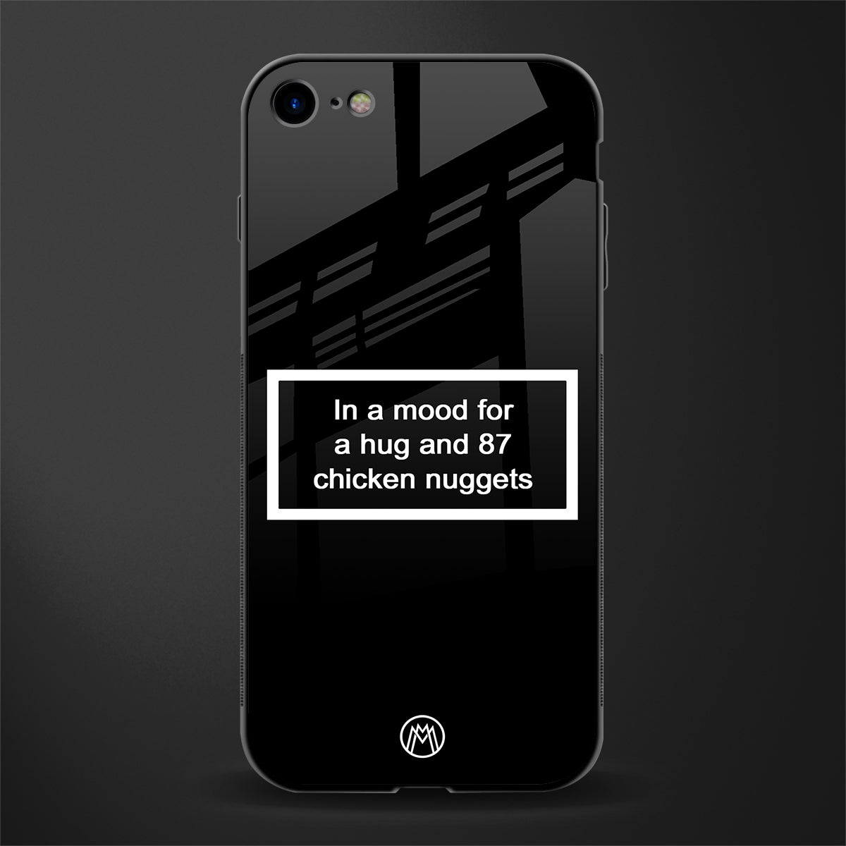 87 chicken nuggets black edition glass case for iphone 8 image