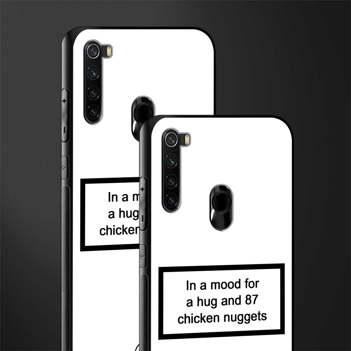 87 chicken nuggets white edition glass case for redmi note 8 image-2