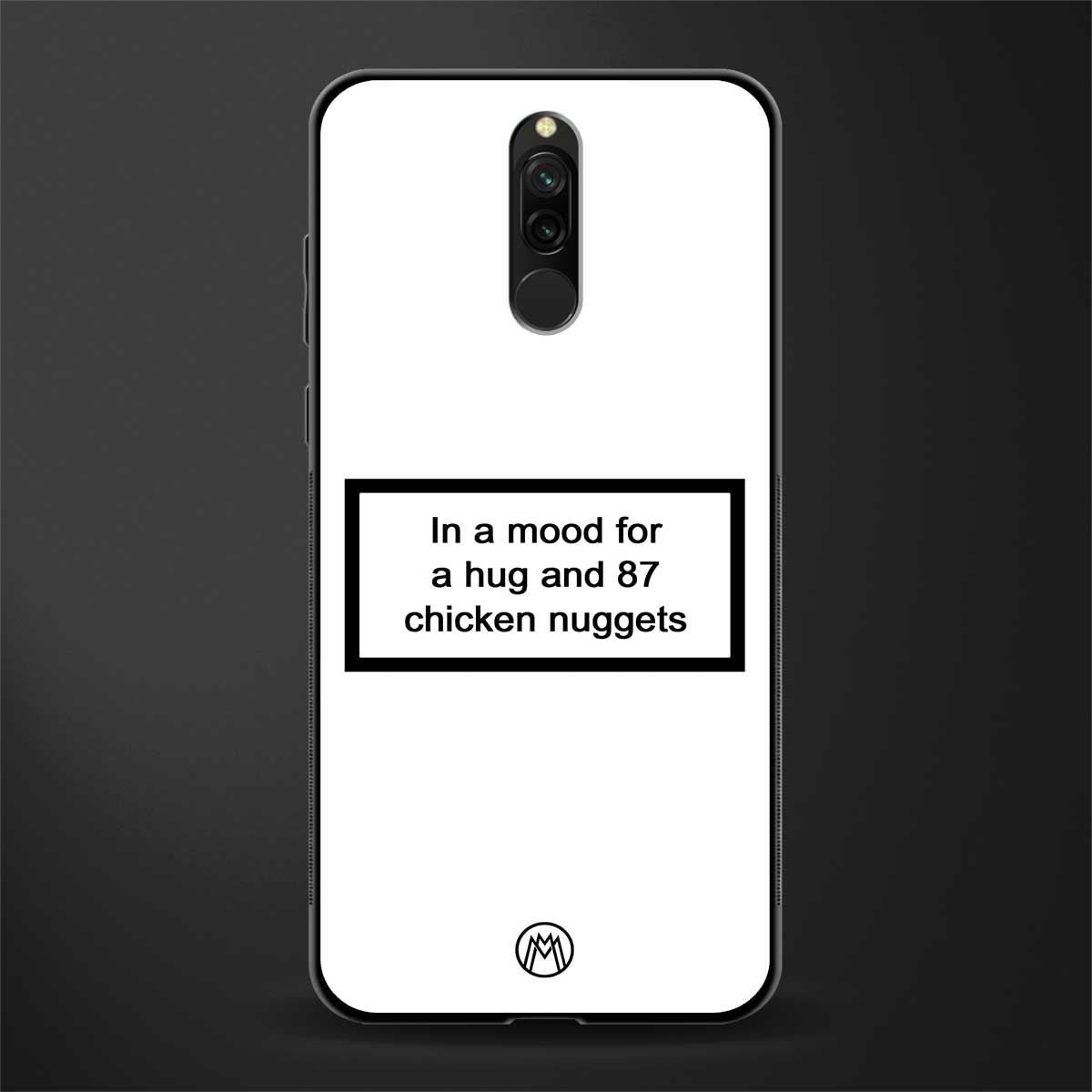 87 chicken nuggets white edition glass case for redmi 8 image