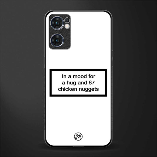 87 chicken nuggets white edition glass case for oppo reno7 5g image