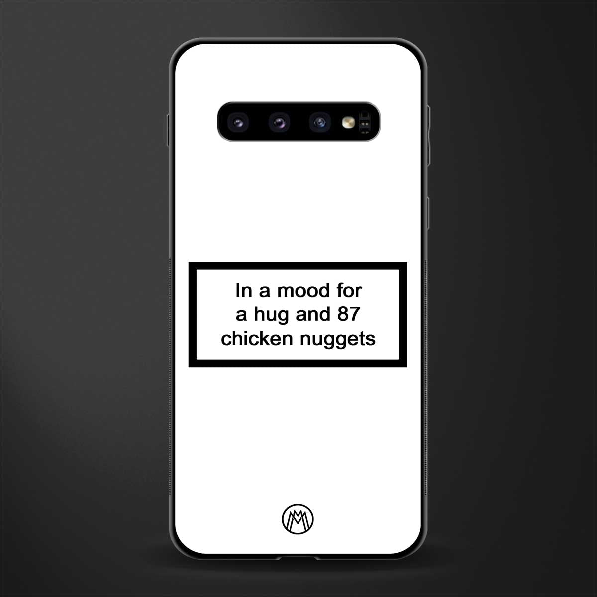 87 chicken nuggets white edition glass case for samsung galaxy s10 image