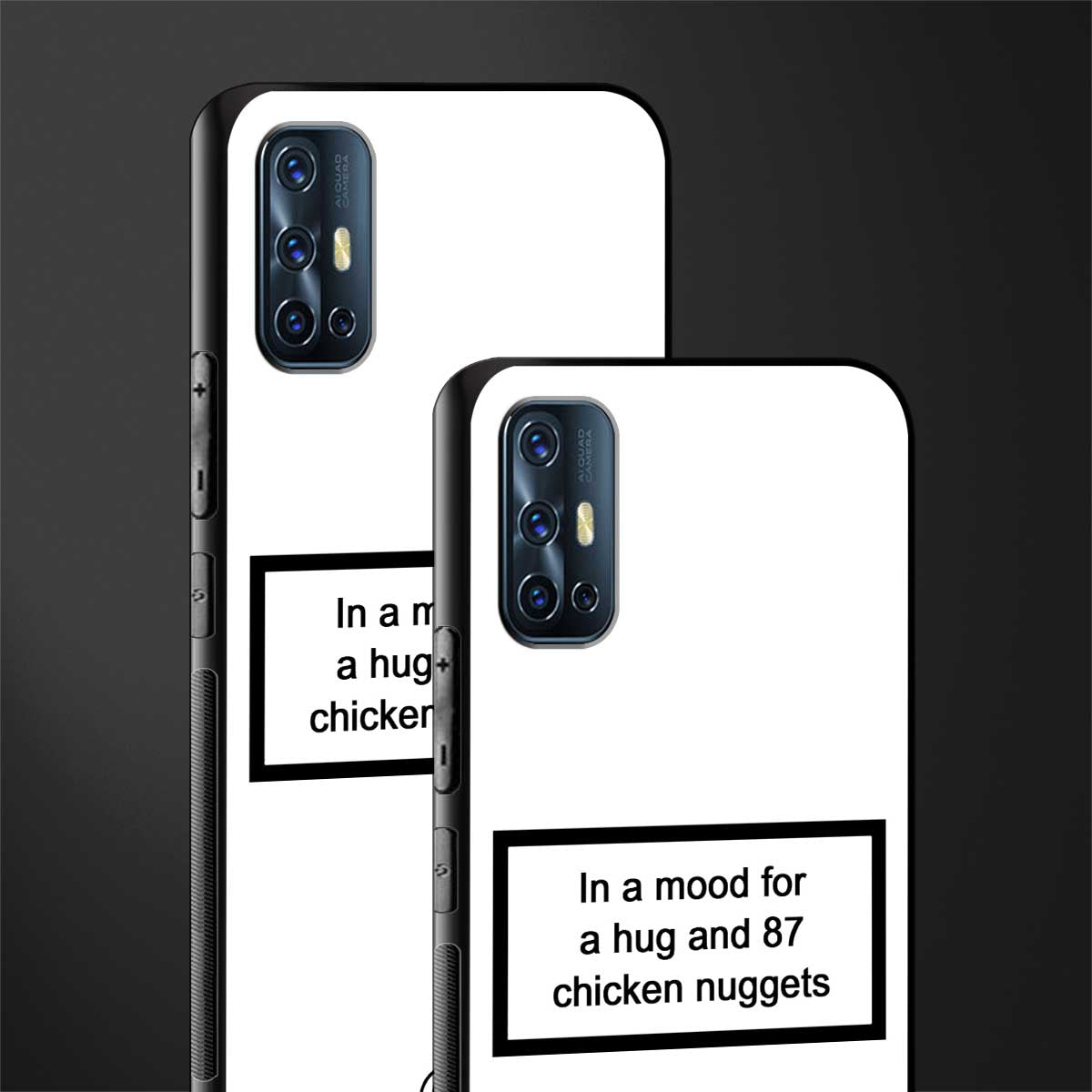 87 chicken nuggets white edition glass case for vivo v17 image-2