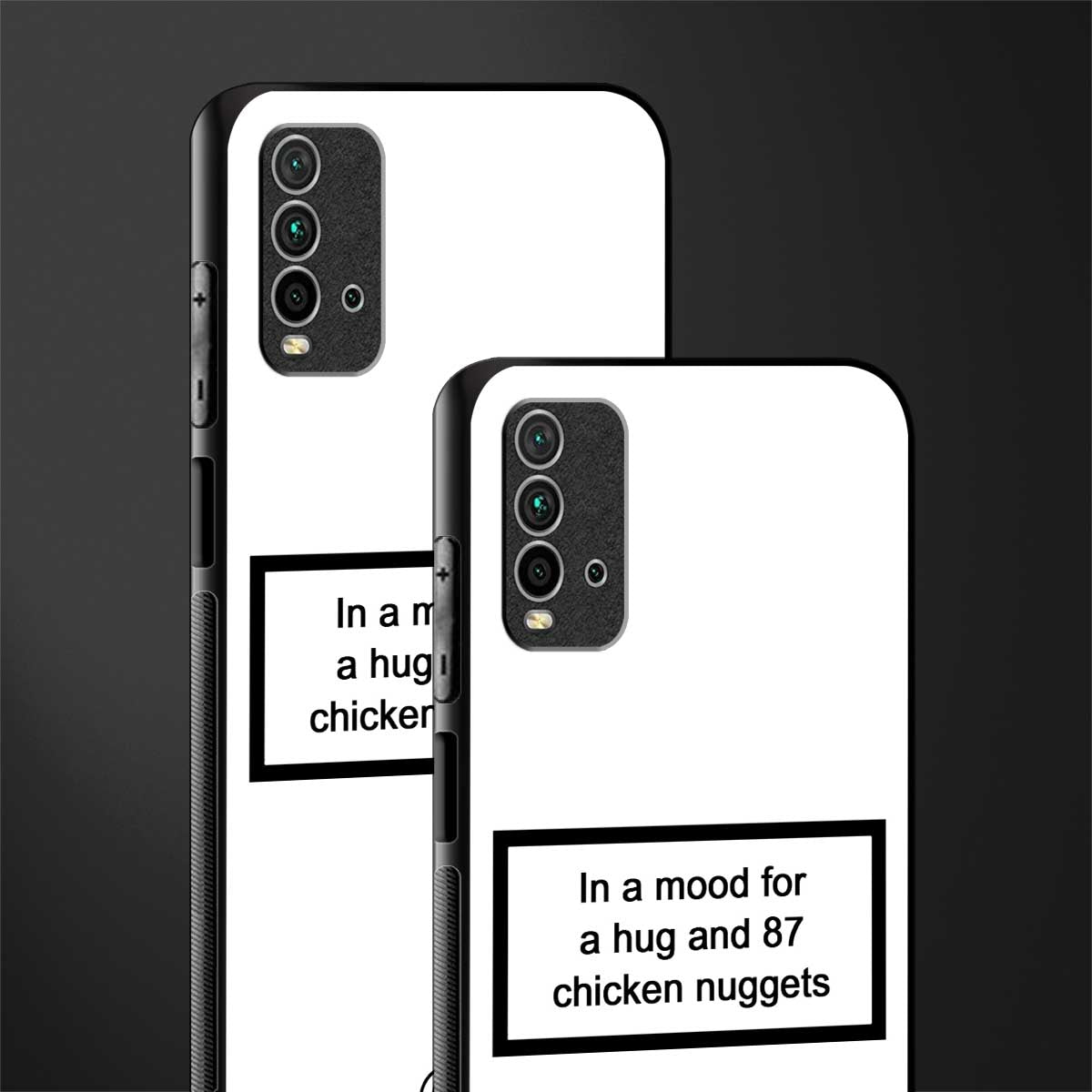 87 chicken nuggets white edition glass case for redmi 9 power image-2