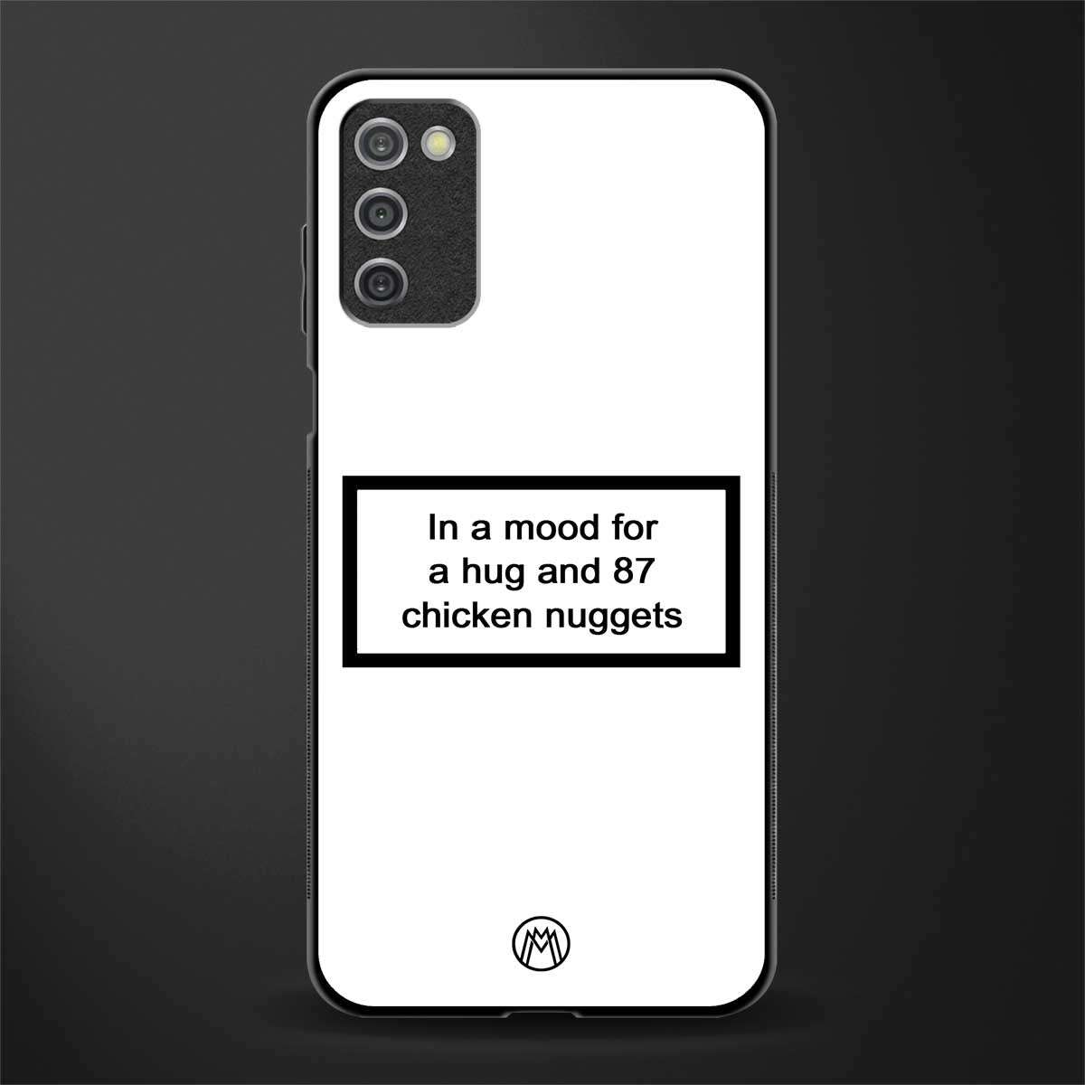 87 chicken nuggets white edition glass case for samsung galaxy a03s image