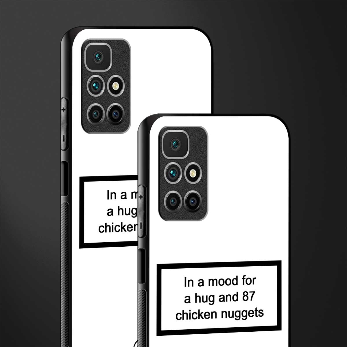 87 chicken nuggets white edition glass case for redmi 10 prime image-2