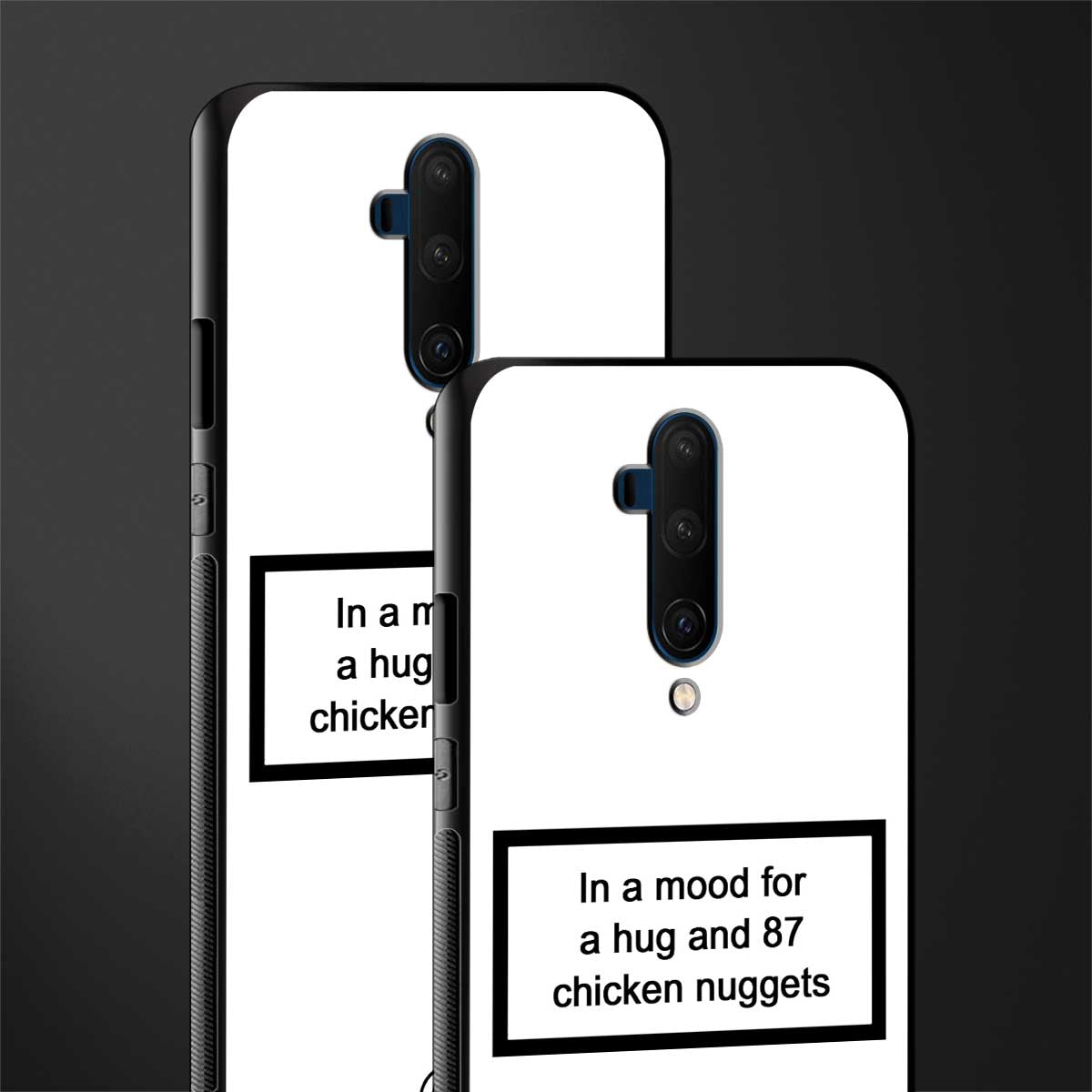 87 chicken nuggets white edition glass case for oneplus 7t pro image-2