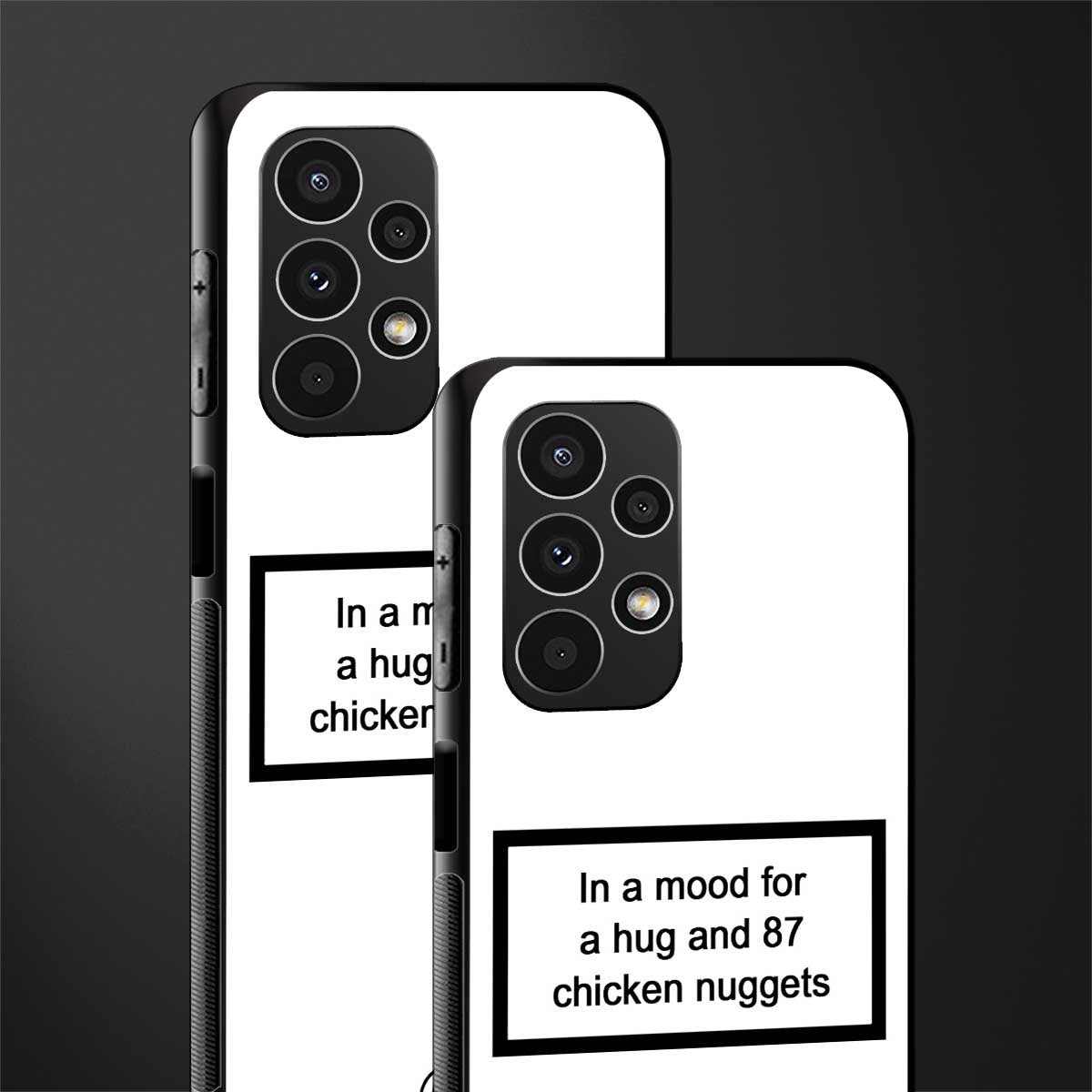 87 chicken nuggets white edition back phone cover | glass case for samsung galaxy a13 4g
