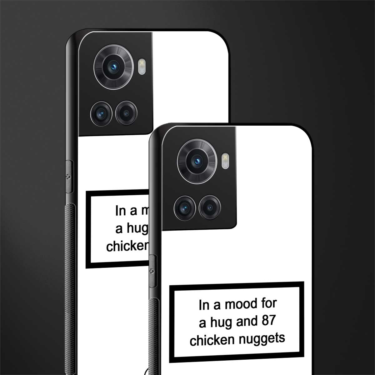 87 chicken nuggets white edition back phone cover | glass case for oneplus 10r 5g