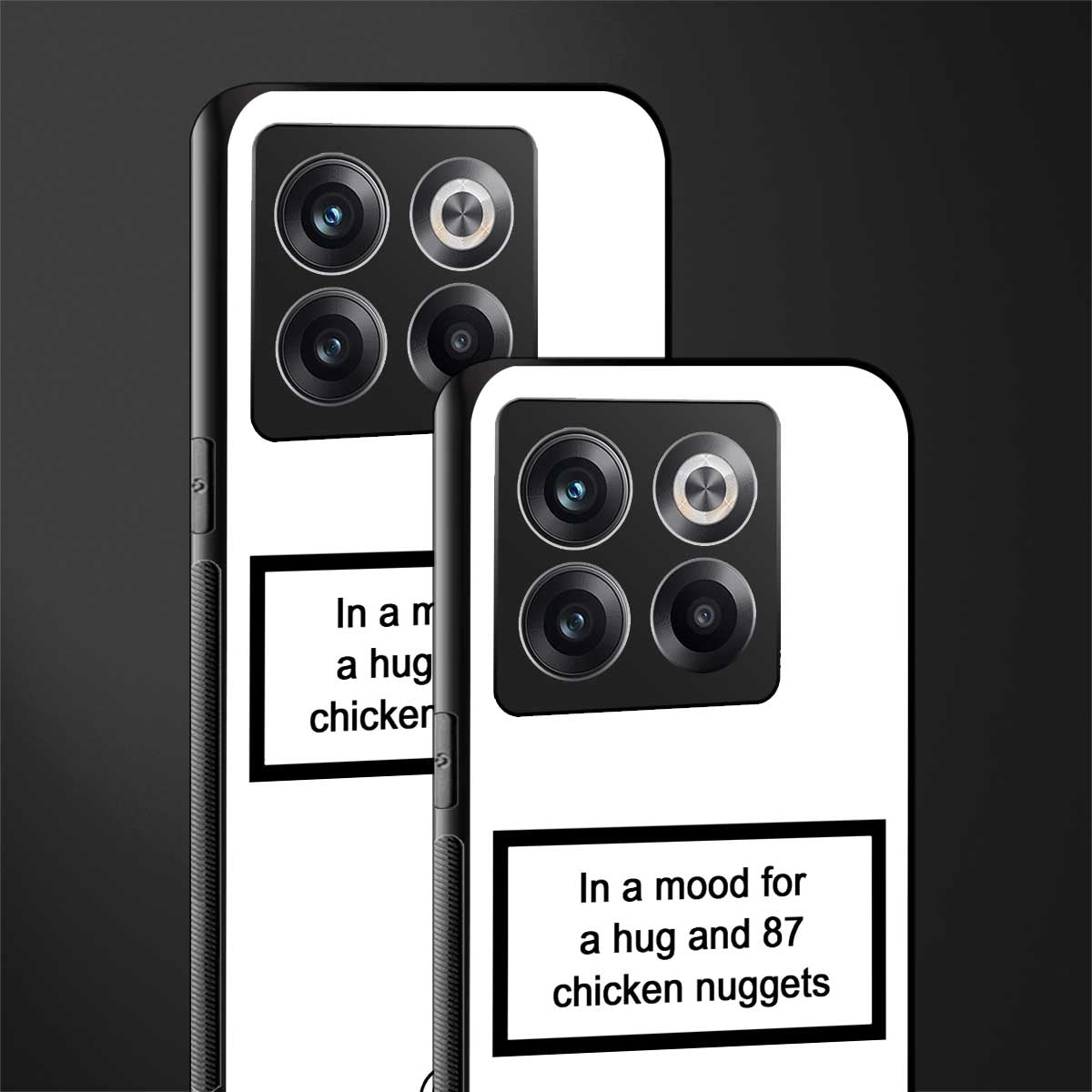 87 chicken nuggets white edition back phone cover | glass case for oneplus 10t