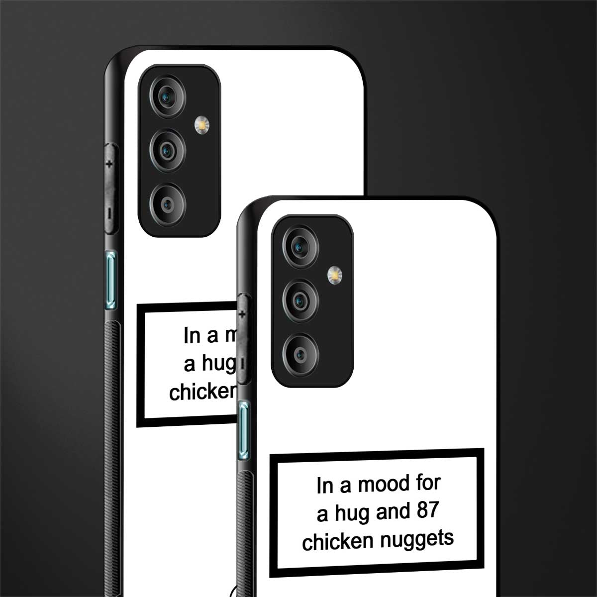 87 chicken nuggets white edition back phone cover | glass case for samsung galaxy f23 5g