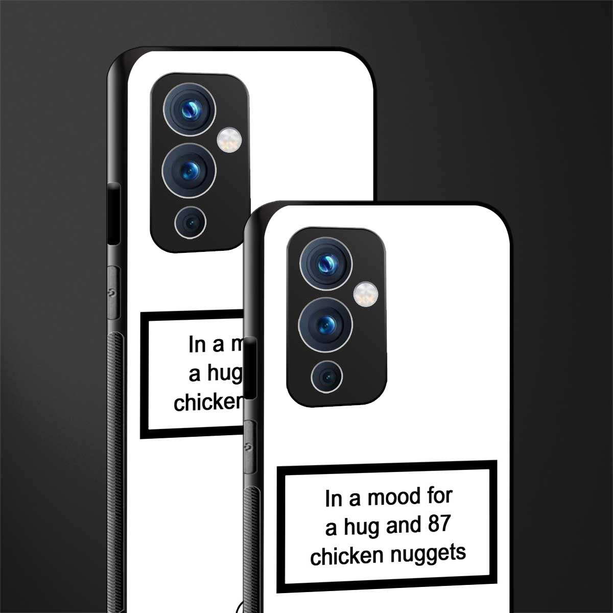 87 chicken nuggets white edition back phone cover | glass case for oneplus 9