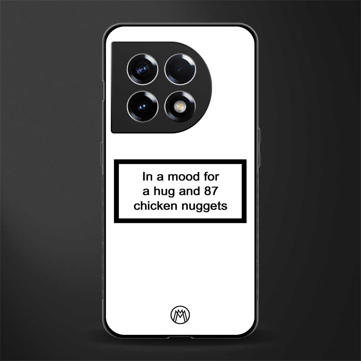 87 chicken nuggets white edition back phone cover | glass case for oneplus 11
