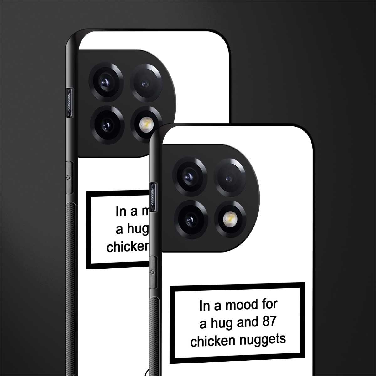 87 chicken nuggets white edition back phone cover | glass case for oneplus 11r