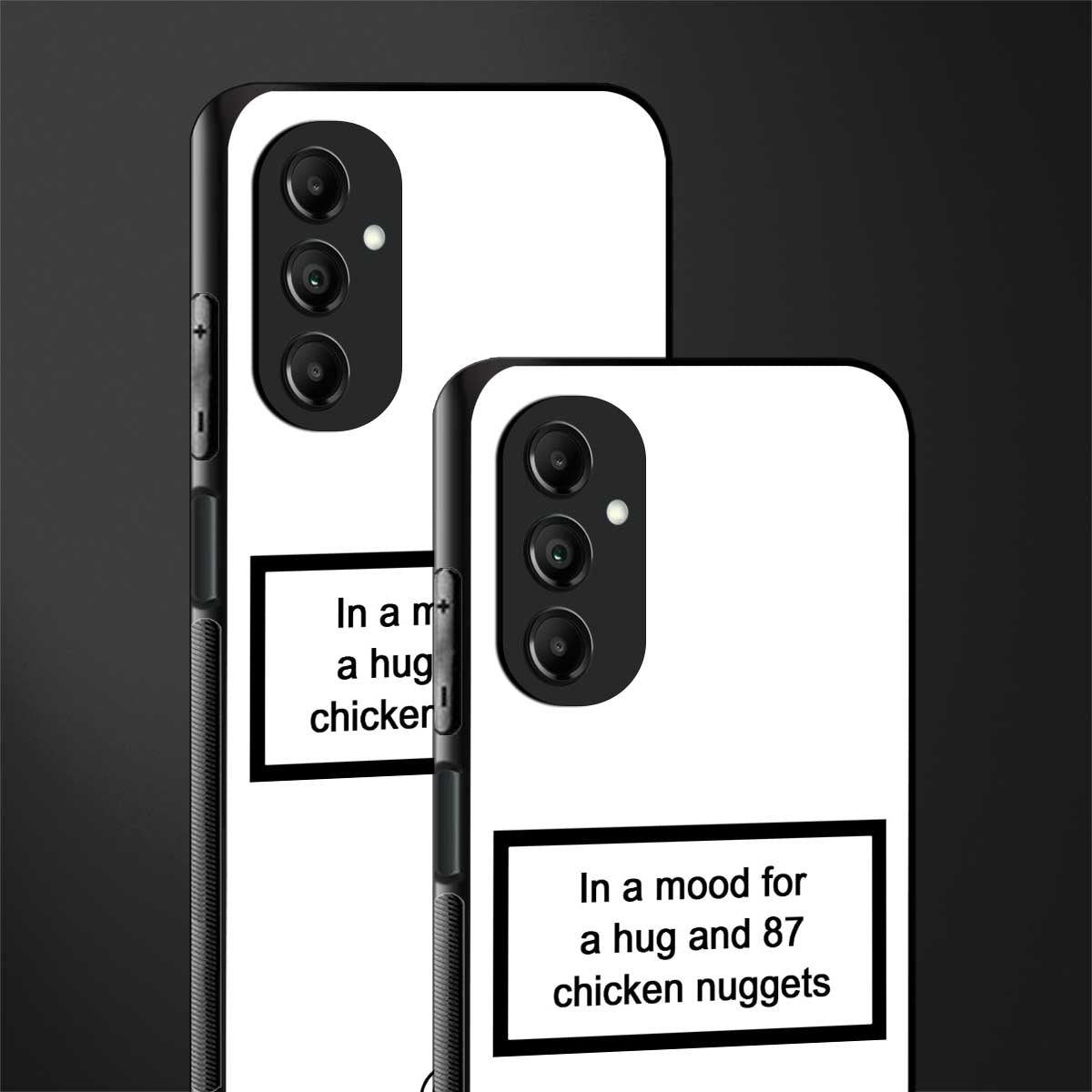 87 chicken nuggets white edition back phone cover | glass case for samsung galaxy a14 5g
