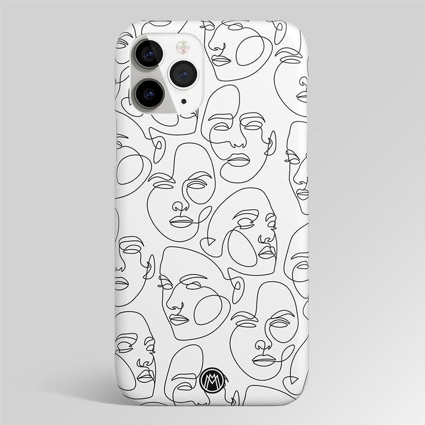 Many Faces White Matte Case Phone Cover