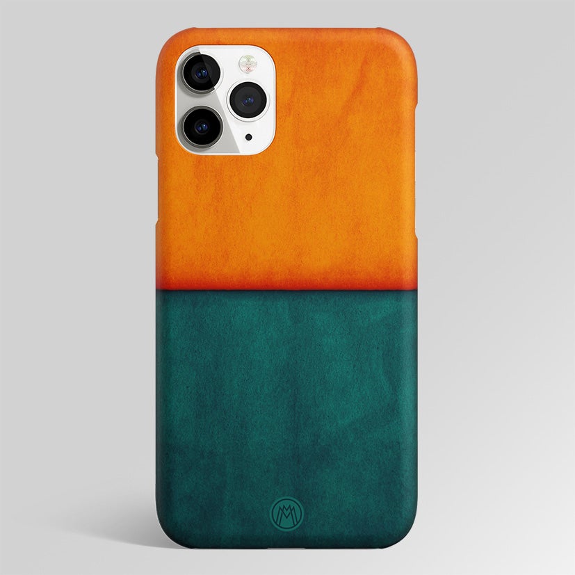 Orange/Green Pattern Matte Case Phone Cover