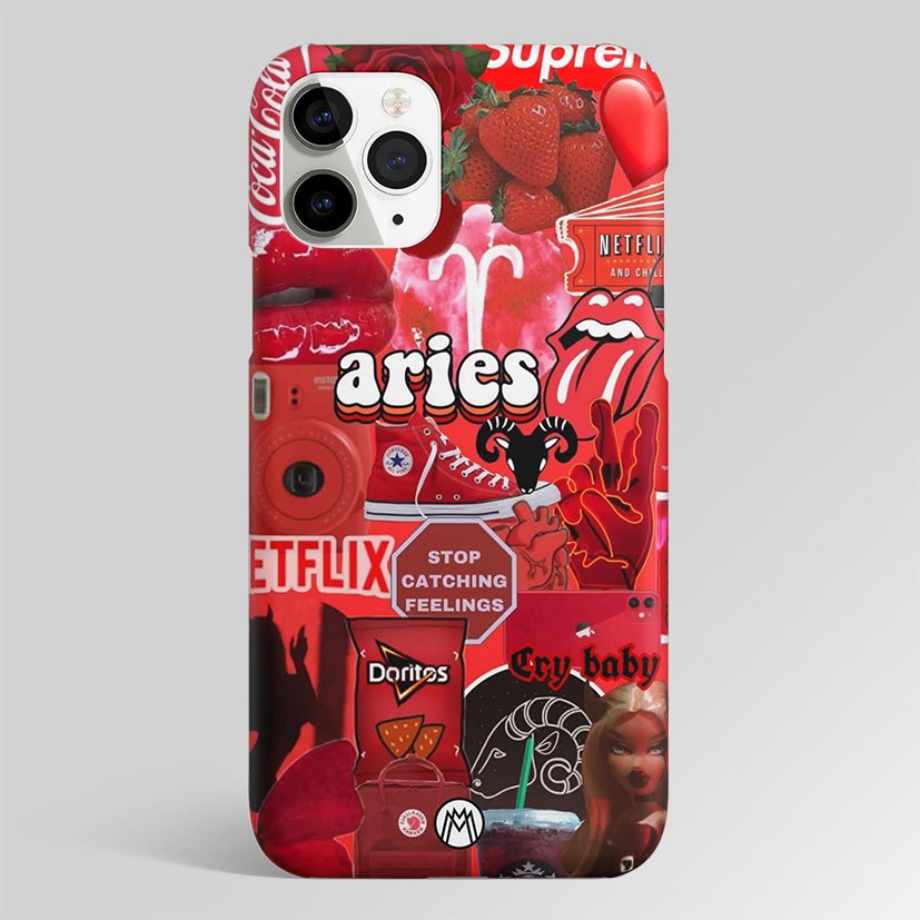 Aries Aesthetic Collage Matte Case Phone Cover Mymerchandize