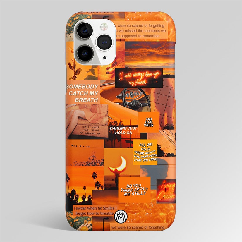 Orange Aesthetic Matte Case Phone Cover
