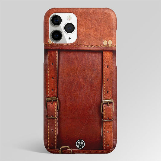 Leather Bag Style Matte Case Phone Cover