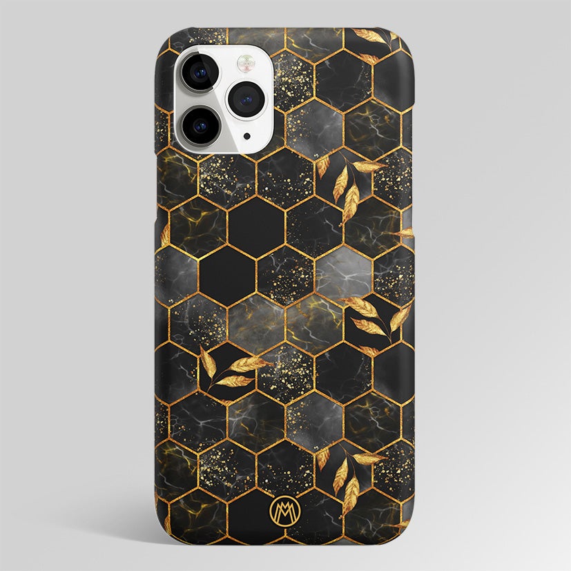 Black Grey Tile Marble Matte Case Phone Cover