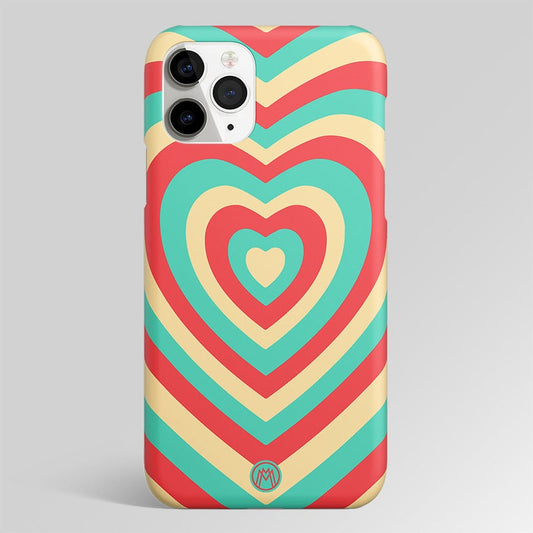 Y2K Green Cream Heart Aesthetic Matte Case Phone Cover
