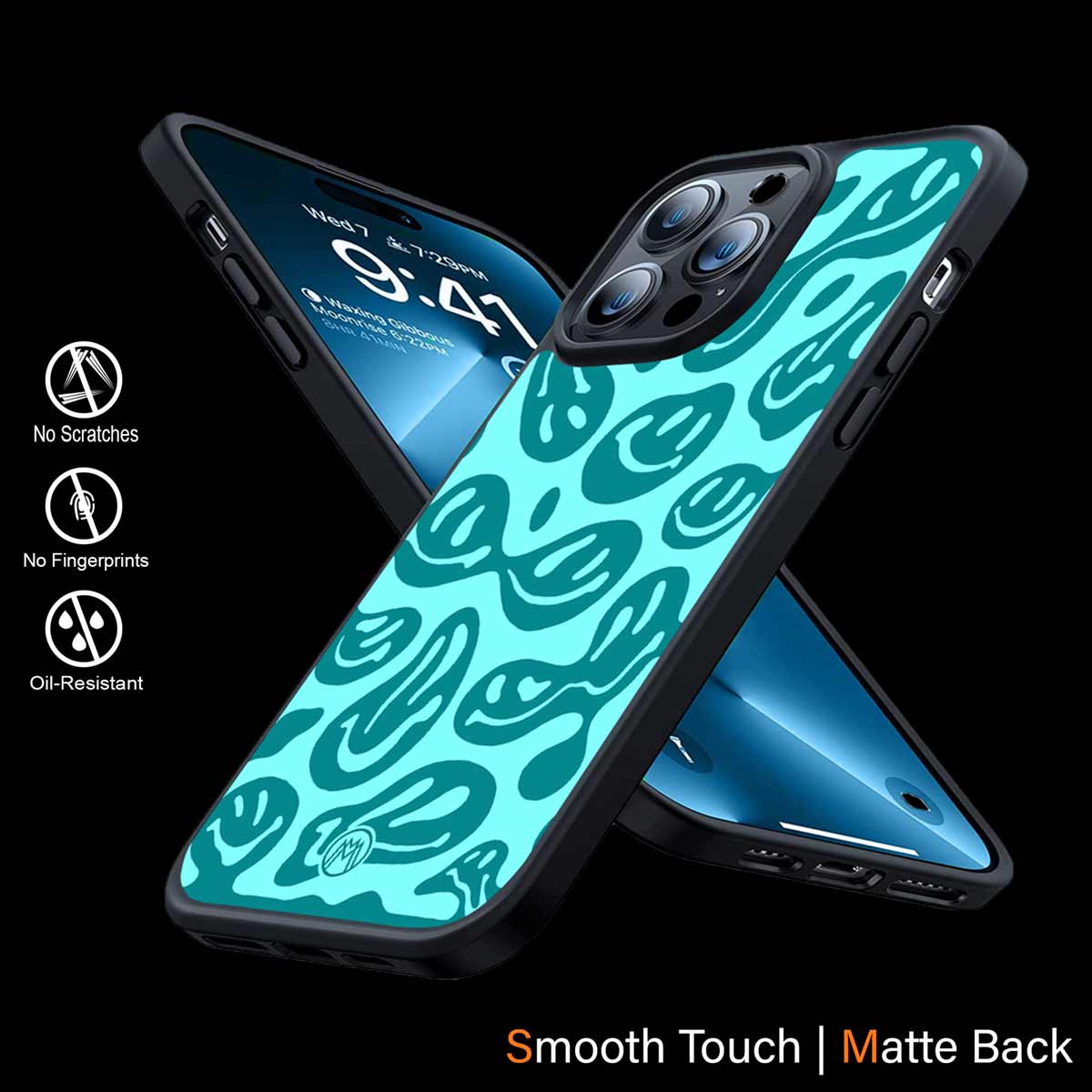 Acid Smiles Turquoise Edition Phone Cover | MagSafe Case