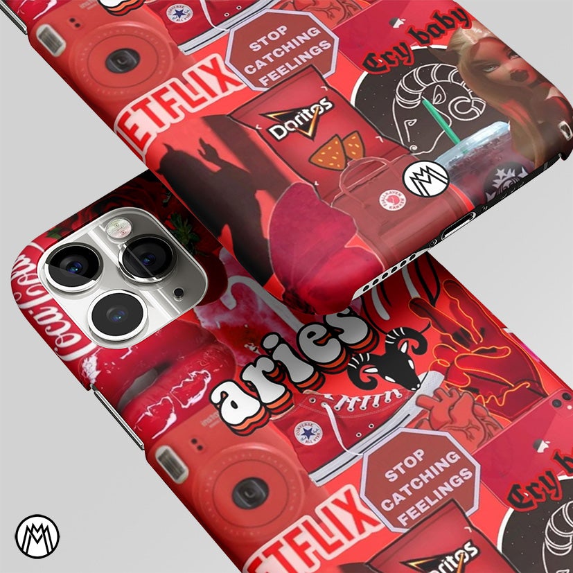 Aries Aesthetic Collage Matte Case Phone Cover