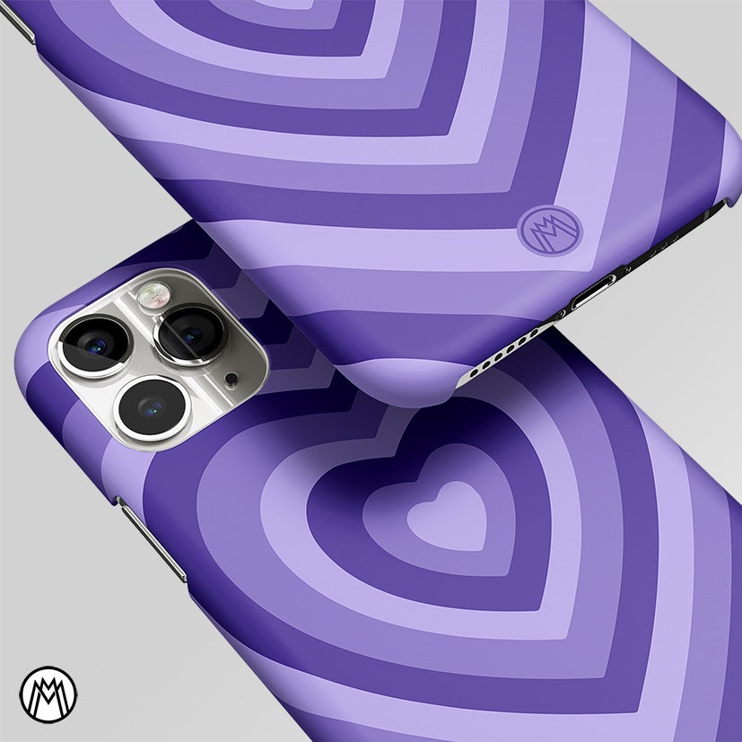 Y2K Purple Heart Aesthetic Matte Case Phone Cover