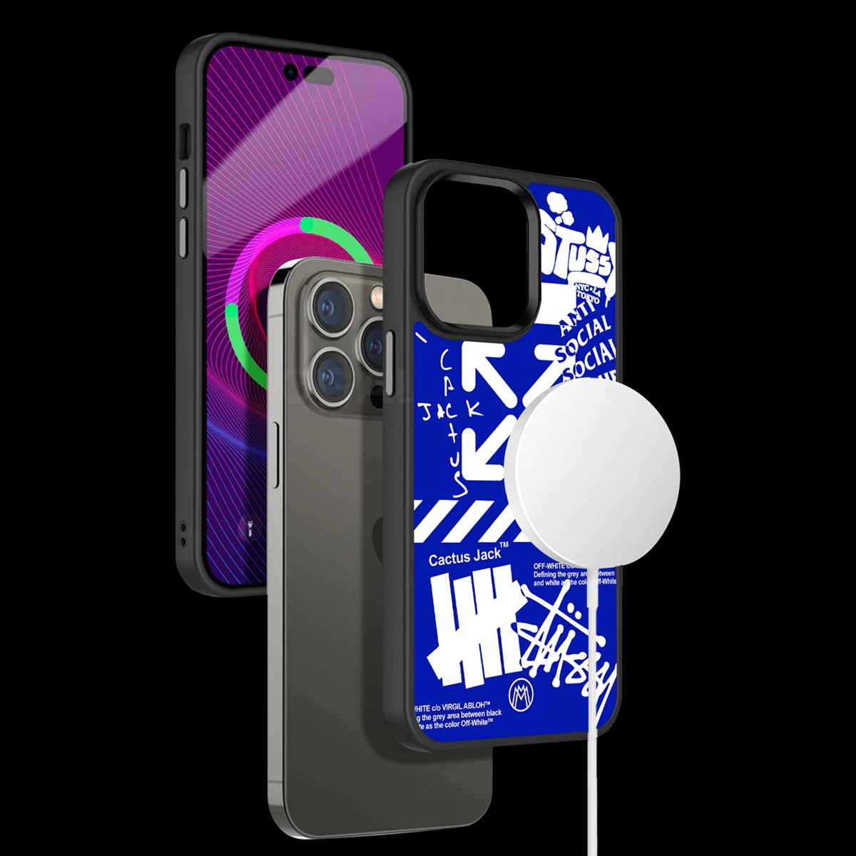 Blue Travis Scott X Anti Social Social Club Phone Cover | MagSafe Case