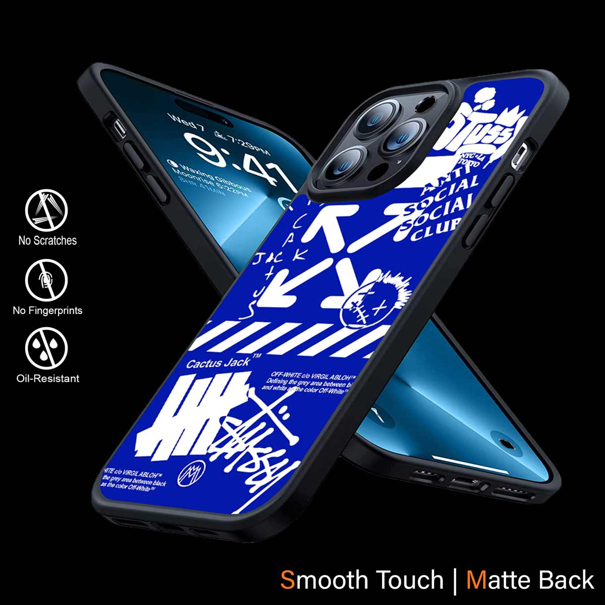 Blue Travis Scott X Anti Social Social Club Phone Cover | MagSafe Case