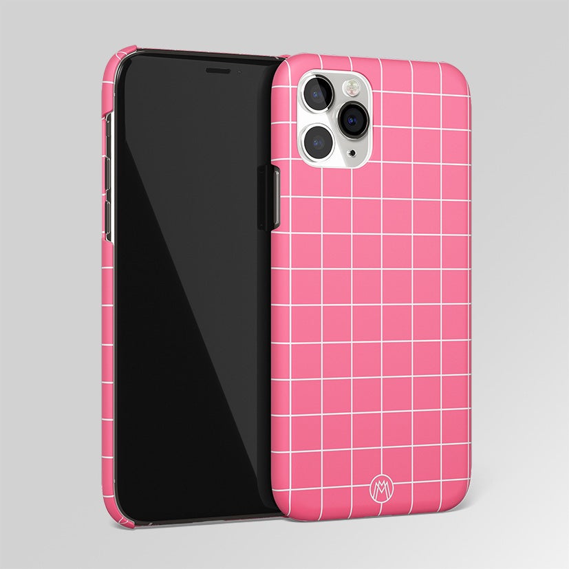 Classic Grid Pink Edition Matte Case Phone Cover
