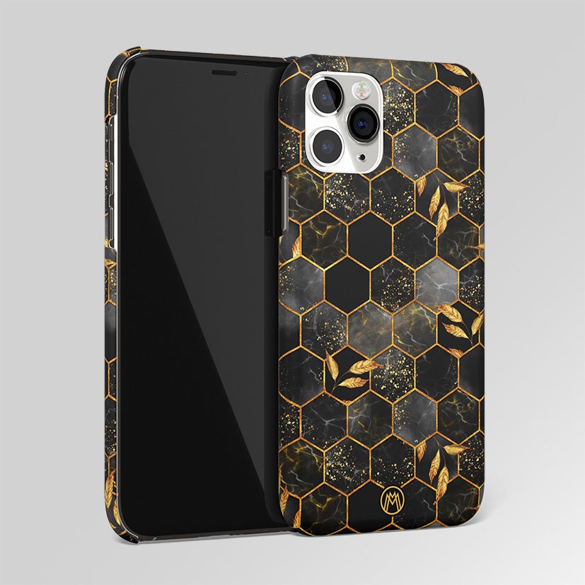 Black Grey Tile Marble Matte Case Phone Cover