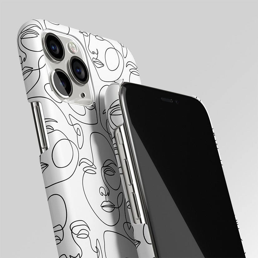 Many Faces White Matte Case Phone Cover