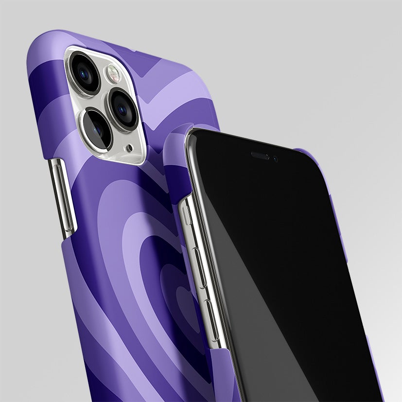 Y2K Purple Heart Aesthetic Matte Case Phone Cover
