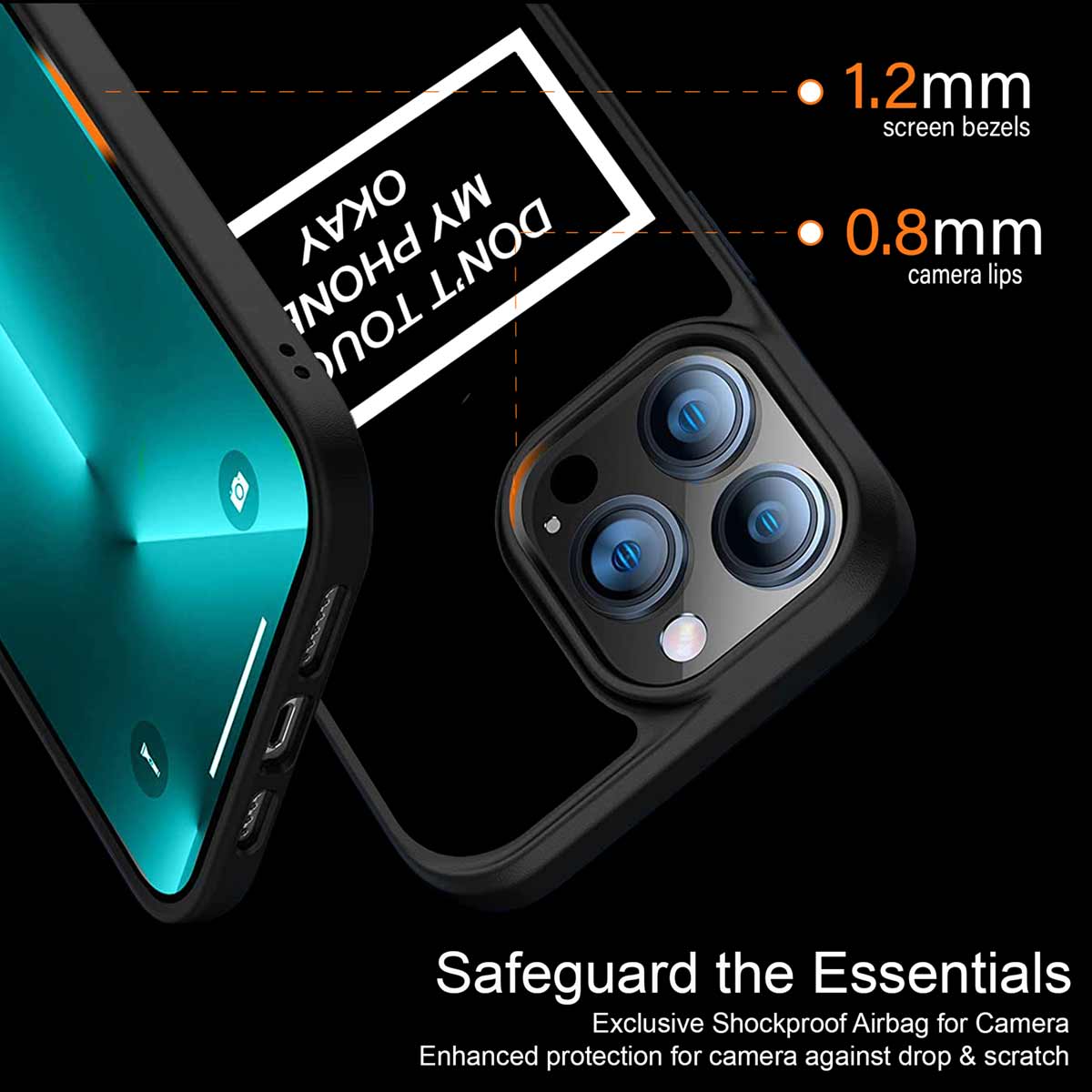 Don't Touch My Phone Black Phone Cover | MagSafe Case