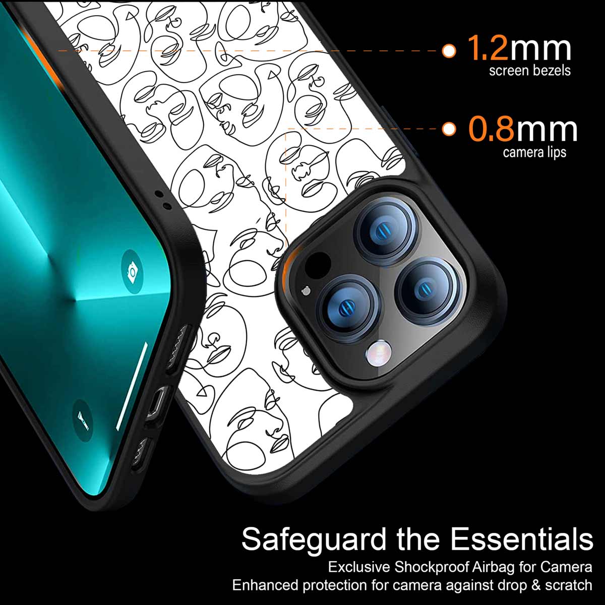 Many Faces White Phone Cover | MagSafe Case