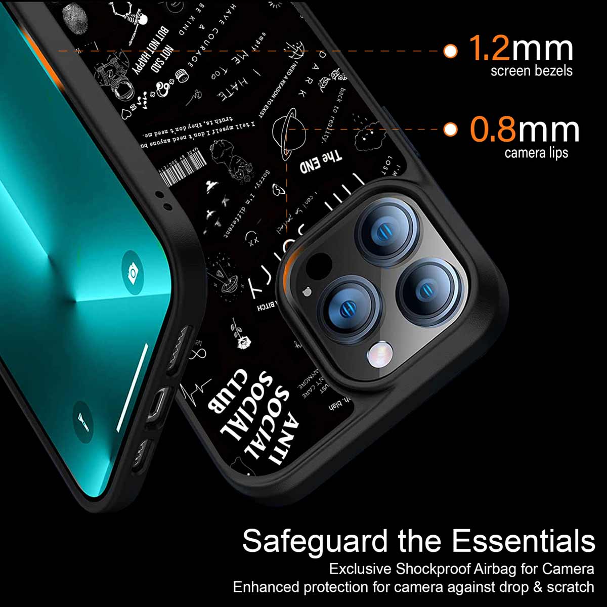 Minimalistic Black Aesthetic Collage Phone Cover | MagSafe Case