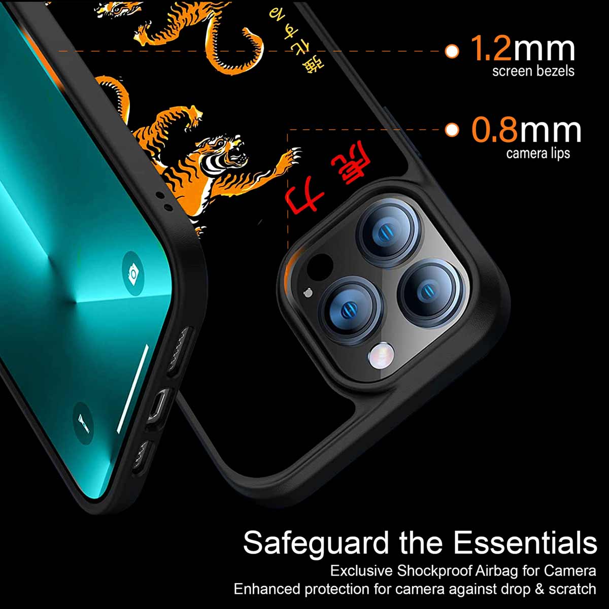 Tigers Black Phone Cover | MagSafe Case
