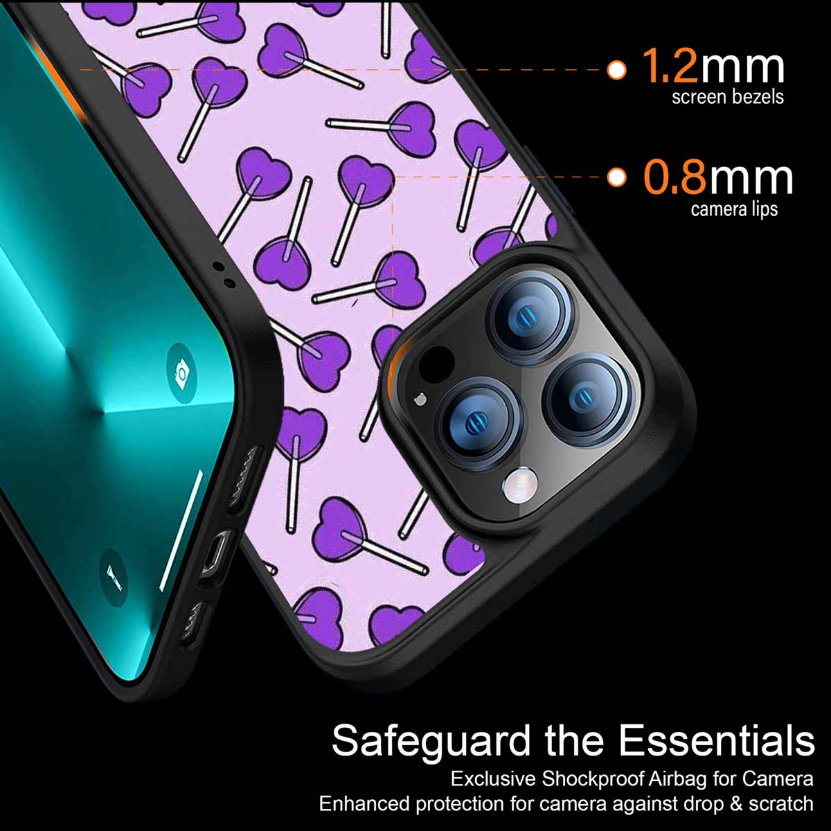 Y2K Hearts Lollipop Purple Edition Phone Cover | MagSafe Case