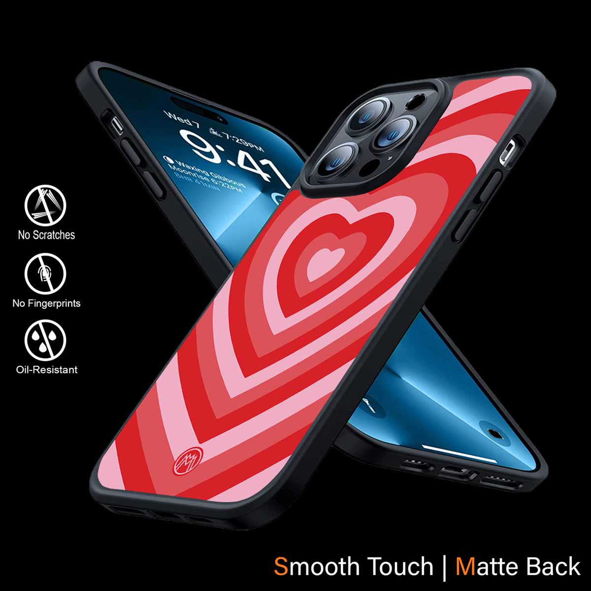 Y2K Red Hearts Aesthetic Phone Cover | MagSafe Case