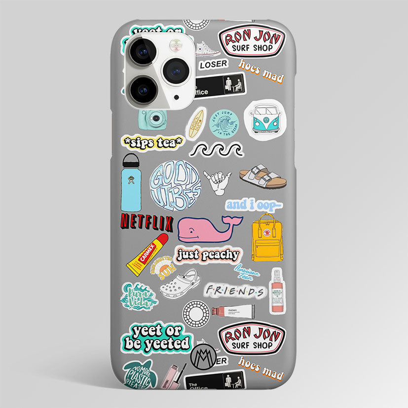 American Teen Sticker Collage Back Cover Phone Case – Mymerchandize