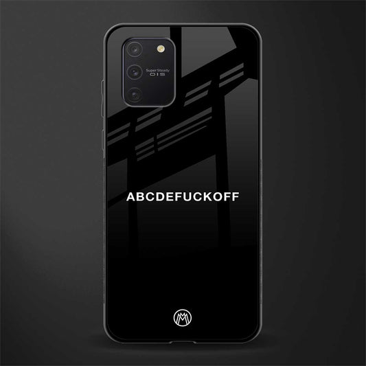 abcdefuckoff glass case for samsung galaxy a91 image