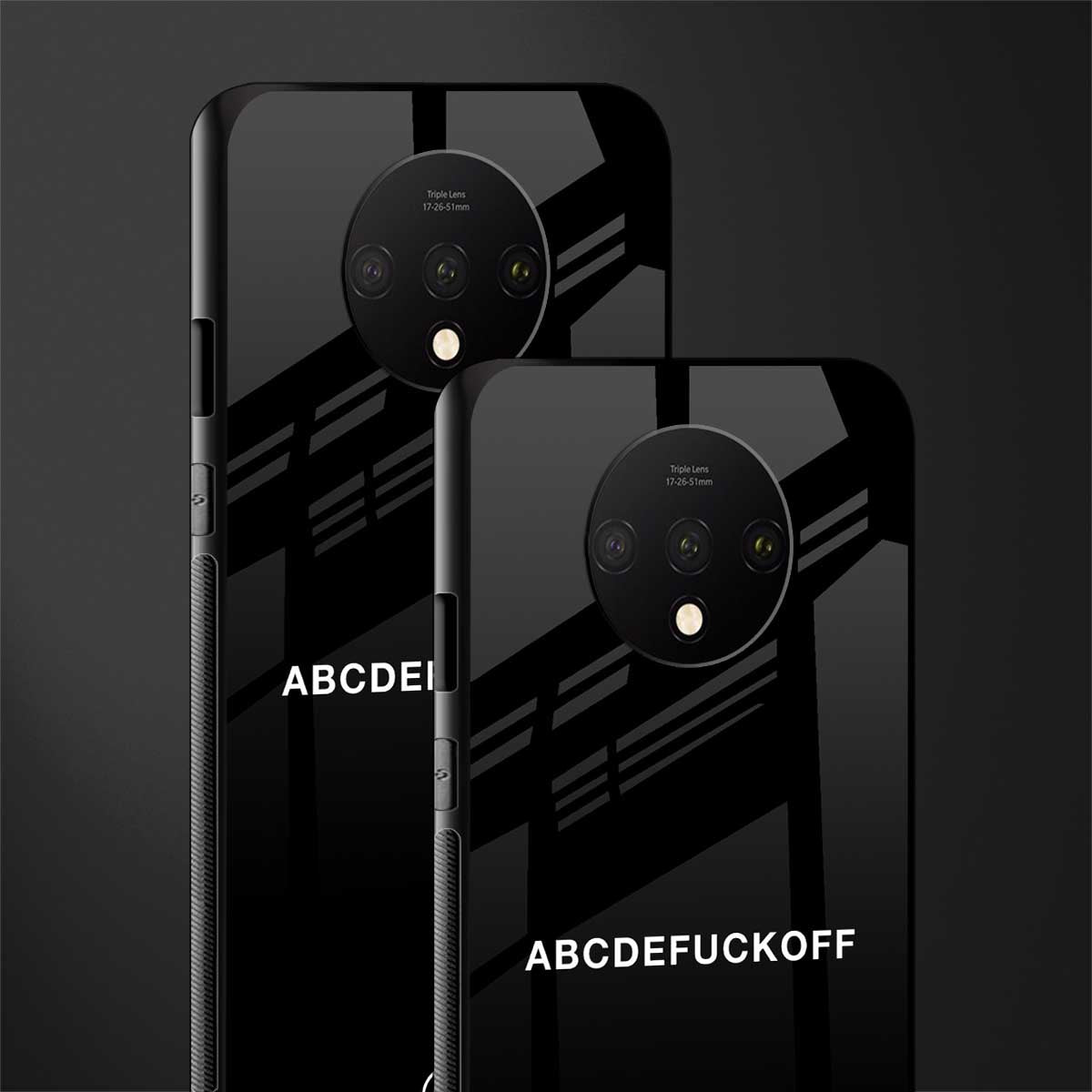 abcdefuckoff glass case for oneplus 7t image-2
