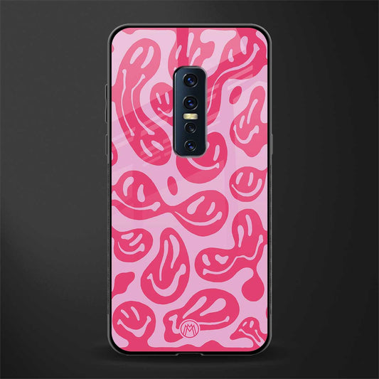 acid smiles bubblegum pink edition glass case for vivo v17 pro image