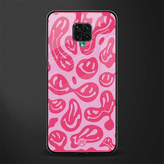 acid smiles bubblegum pink edition glass case for redmi note 9 pro max image