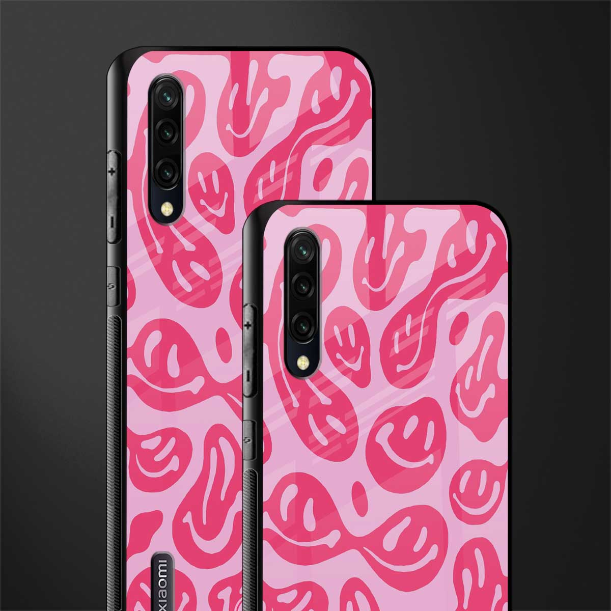 acid smiles bubblegum pink edition glass case for mi a3 redmi a3 image-2