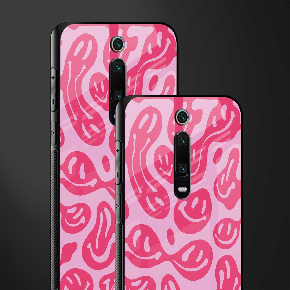 acid smiles bubblegum pink edition glass case for redmi k20 image-2