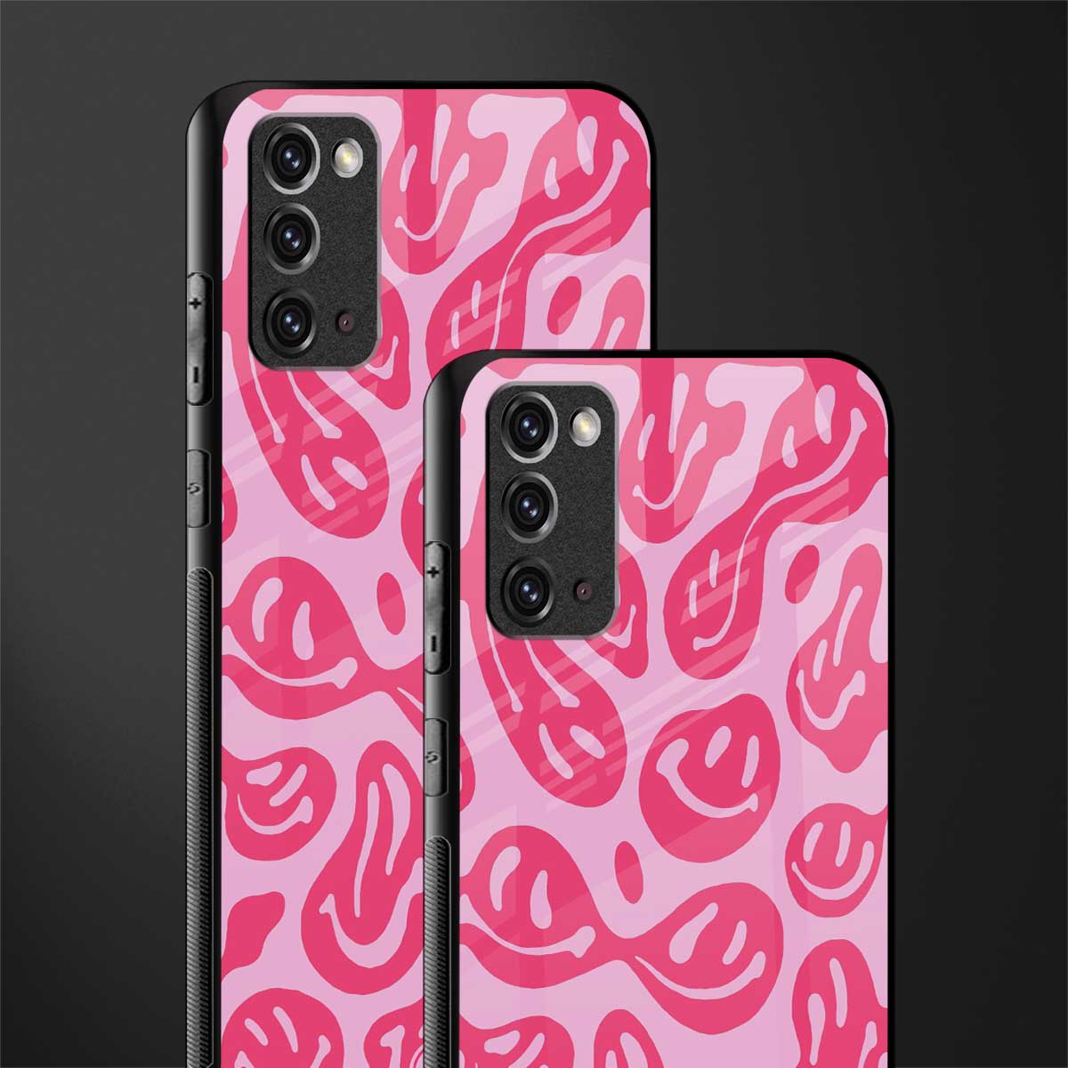 acid smiles bubblegum pink edition glass case for samsung galaxy note 20 image-2