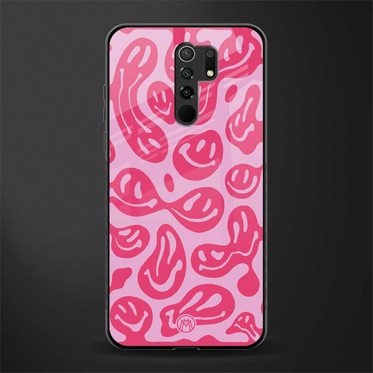 acid smiles bubblegum pink edition glass case for poco m2 reloaded image