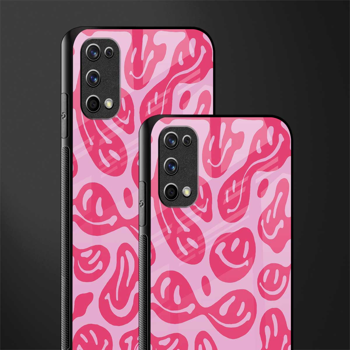 acid smiles bubblegum pink edition glass case for realme 7 pro image-2